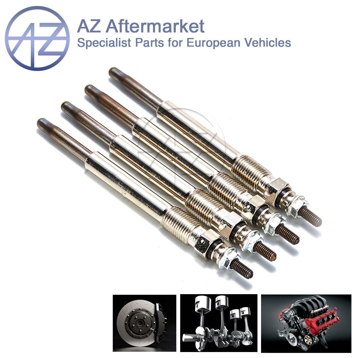 AZ 4X FOR PEUGEOT 206 306 307 806 PARTNER EXPERT 2.0 HDI HEATER GLOW