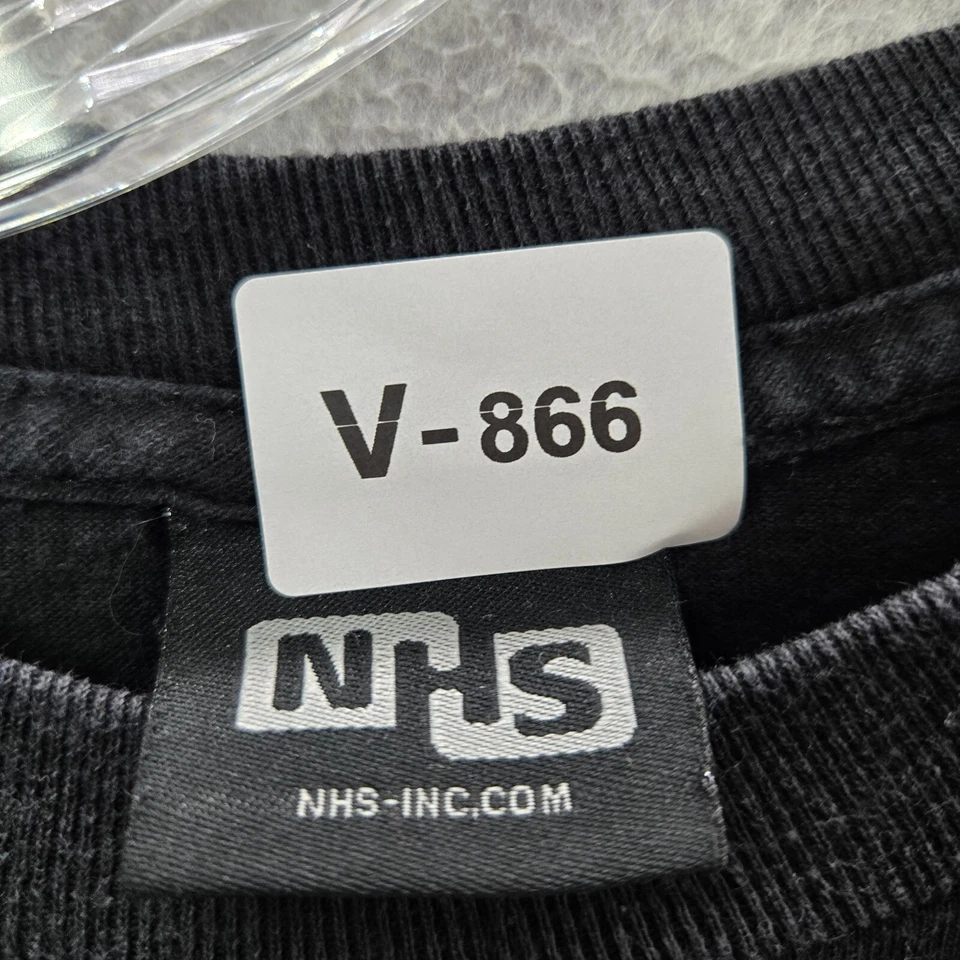 Camisa DE COLECCIÓN Santa Cruz Skateboards Hombres Pequeña Negra Y2K Calavera Abismo Punto Logo Foto 2 de 4