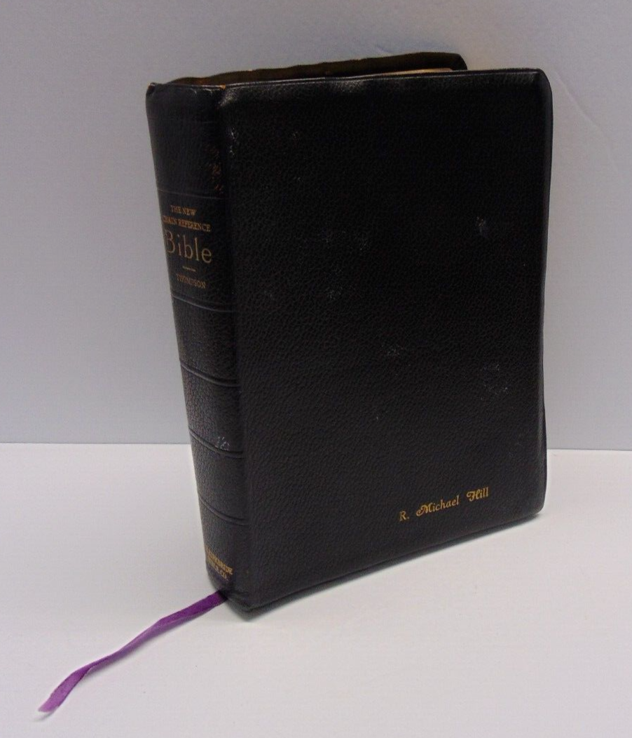 1964 Thompson KJV Chain Reference Bible Black Deluxe Leather eBay
