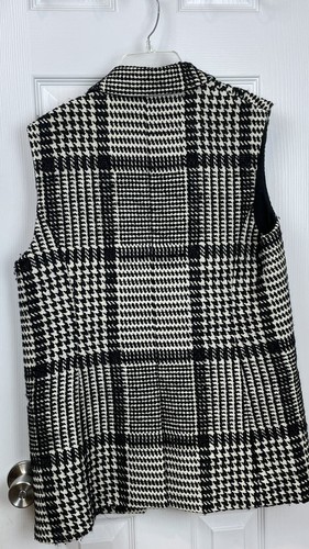 Theory Womens Eldora Glen Plaid Wool Blend Vest Size 10 - Picture 6 of 9