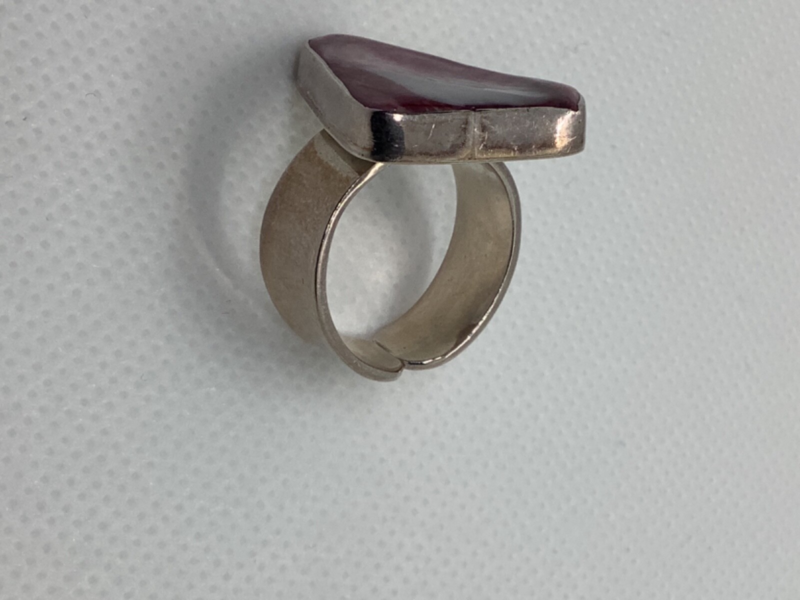 Triangle stone sterling silver ring-lightly used - image 5