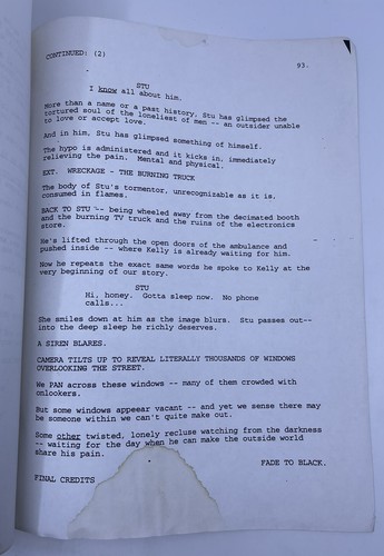 PHONE BOOTH ORIGINAL SCRIPT Rev 1/3/2000 COLIN FERRELL JOEL SCHIMACHER 20th Fox - Imagen 3 de 4