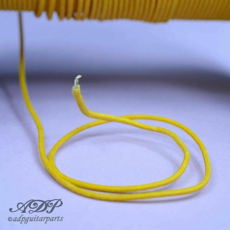 Fil de Cablage Vintage GAVITT 22AWG Jaune 1m