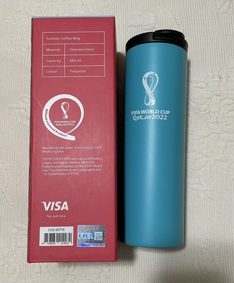 FIFA World Cup Soccer 2022 Qatar Tumbler/Travel Rare Blue 16oz  Licensed