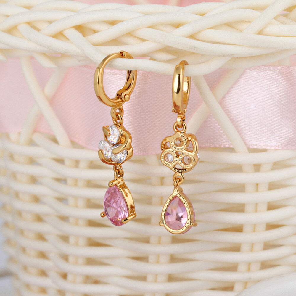 Sparkling Rhinestone Metal Stud Earrings for Women-image