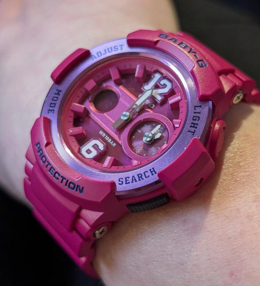 Casio Baby-G BGA-210-4B2 Pink Analog Digital Quartz Ladies