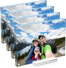 4 Pack Acrylic Picture Frame 8X10 Inch,Clear Magnetic Photo Frames,Double side