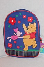 NEW WITH TAG WINNIE THE POOH 9" X12" DISNEY BLUE BACKPACK