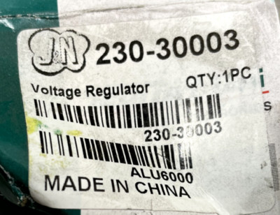 J&N 230-30003 Lu Import Reg