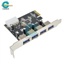 4 Port PCI-E to USB 3.0 HUB PCI Express Expansion Card Adapter 5 Gbps Speed NEW