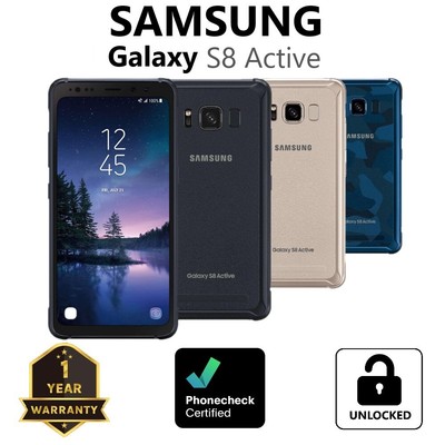 Samsung Galaxy S8 Active SM-G892A 64GB (ATT Unlocked) android Smartphone Good B+