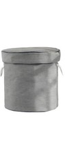 New Gray Toy Storage Basket w/ Play Mat Portable Organization Tub w/Lid Handles