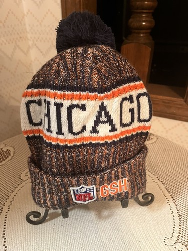 New Era NFL On Field Chicago Bears Removable Pom Pom Knit Hat Beanie - Picture 2 of 4
