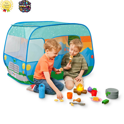 Battat Pop-Up Fabric Tent with Camping Accessories