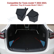 Trunk Side Storage Box Cargo Organizer Bins Accessories For Tesla Model Y 22-25