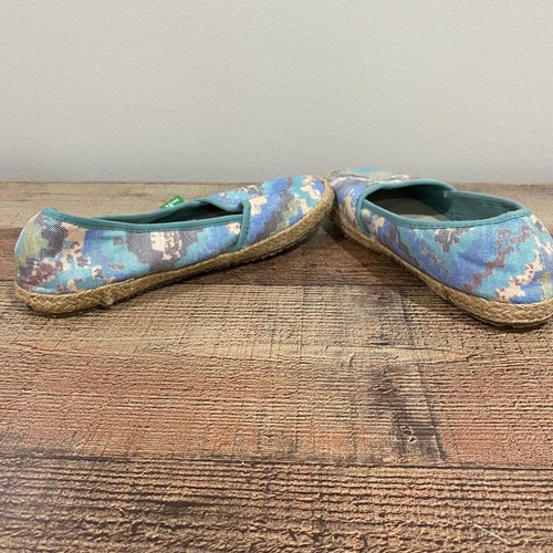 Sanuk blaue abstrakt bedruckte Slipper Espadrille Ballerinas Größe 7 - Bild 5 von 8