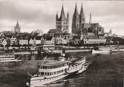 AK  GF  Köln am Rhein mit Dampfer und Dom - Verlag: Hoursch & Bechstedt Nr. 263