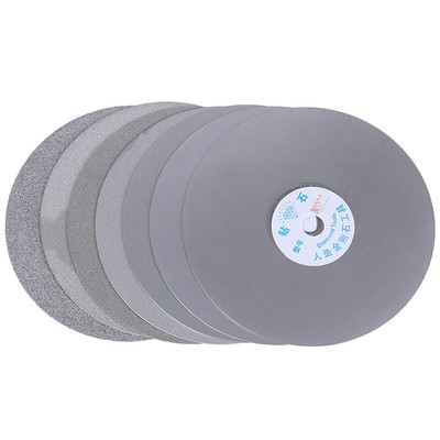 6'' 150mm Diamond Coated Flat Lap Disc Jewelry Polish Grinding Wheel 80~3000 WtCR
