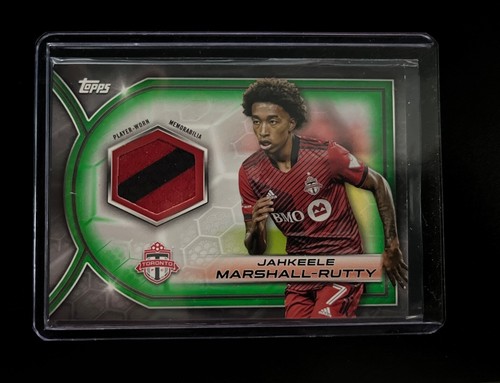 2023 Topps MLS #R-MA Jahkeele Marshall-Rutty MLS Reliquias Verde #/99 Jugador Usado