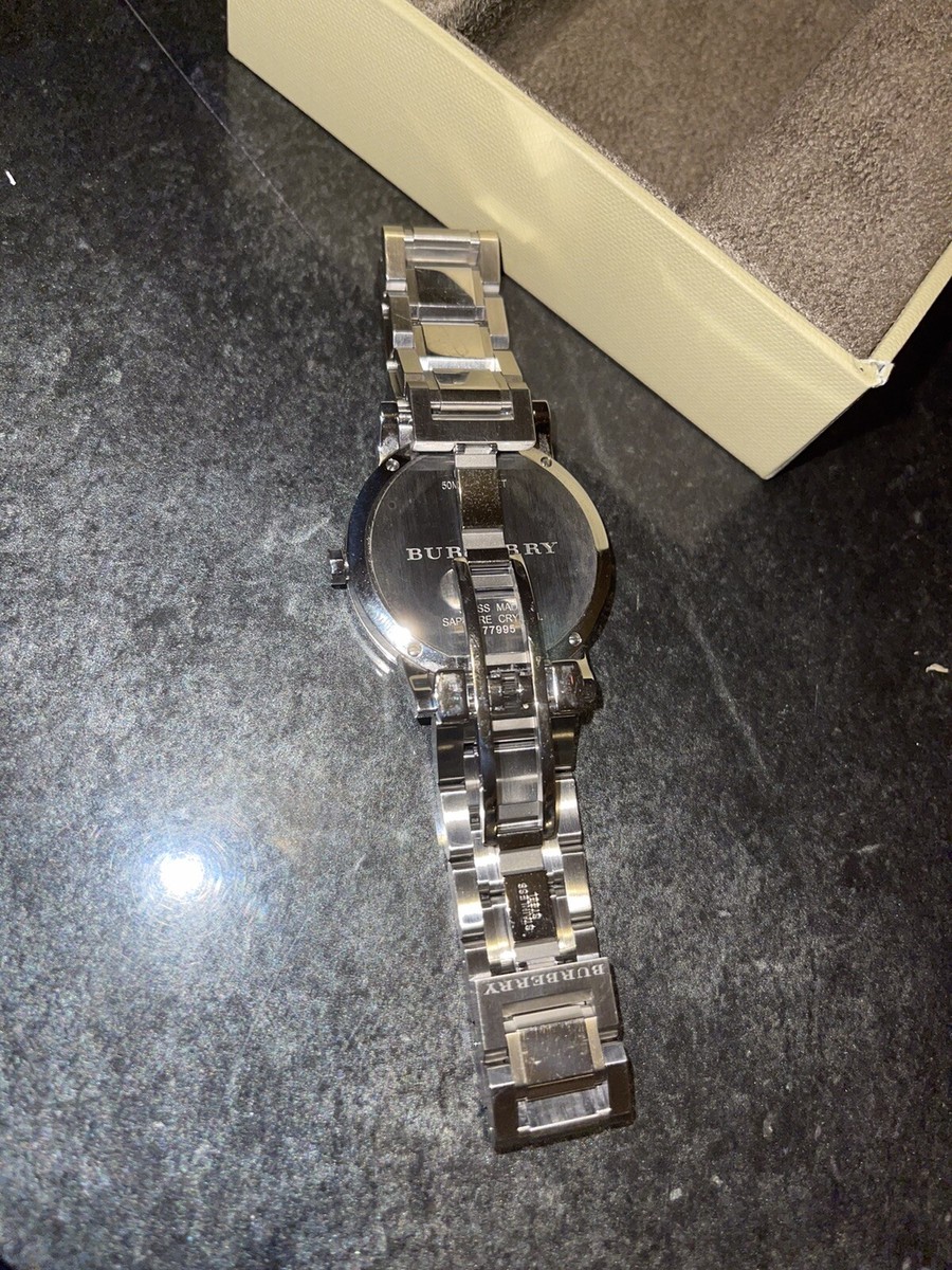 Burberry BU9001 38mm Large Check Stainless Steel Case with