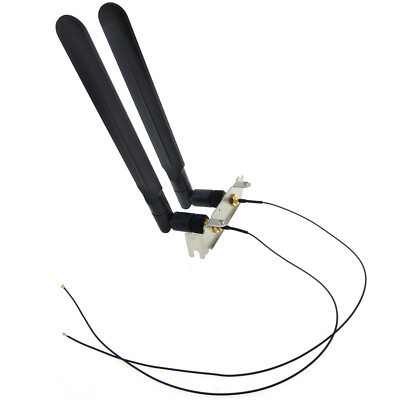 8dBi AC WiFi Antenna Micro PC Low Profile Bracket M.2 Wireless Extension Cable