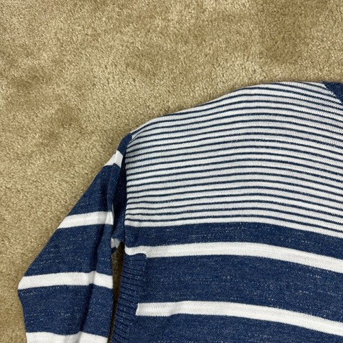 Vineyard Vines Womens Sweater Small Blue Striped Pullover Knit Baggy Relaxed - Picture 13 of 18