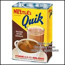 Fridge Fun Refrigerator Magnet NESTLE'S CHOCOLATE QUIK CAN -Version B- Die-Cut