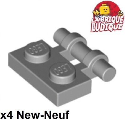 Dark Bluish Gray Plate Modified 1x2-63868 NEUF LEGO x 10