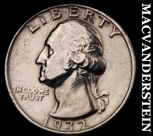 1932-D Silver Washington Quarter - Extra Fine / Almost Unc  Key Date  #i6407