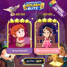   Amortentia  Hermione's Arrival  Golden Stickers MONO-POLY GO Golden Blitz   