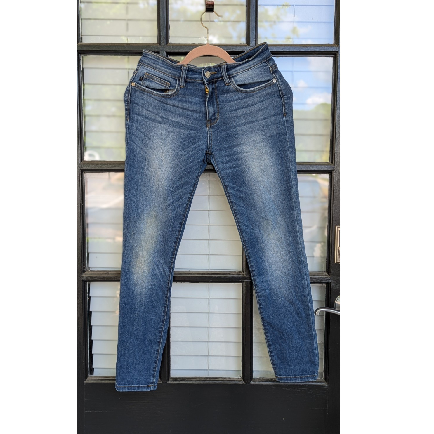 Judy Blue Skinny Jeans Blue Medium Wash Denim Stretch 5-Pocket Women's 7/28