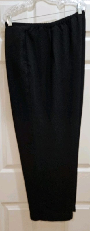 Women's 3X Black Dress Pants: Liz Claiborne Woman, with Elastic Back Waistband