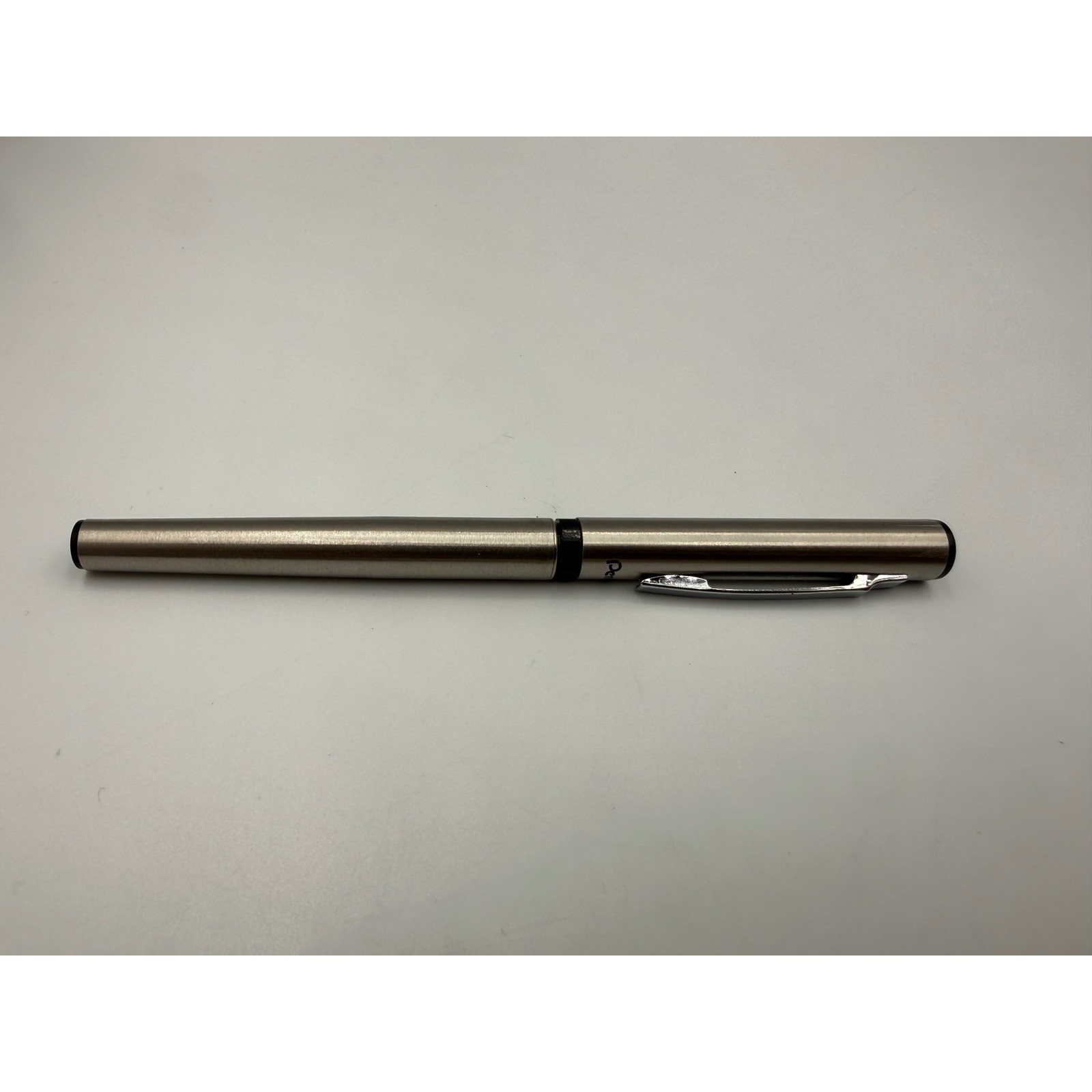 Pentel Sign Pen Brushed Stainless Steel Vintage Refillable M