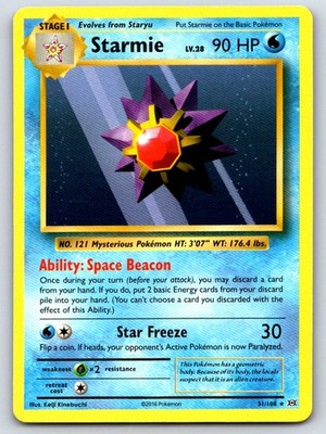 Starmie 31/108 Rare Evolutions NM Pokemon TCG