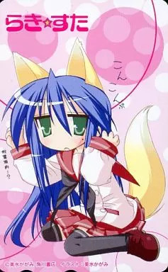 Anime/manga phone card Konata Izumi ''Lucky Star/Kagami Mimizu'' Comptique