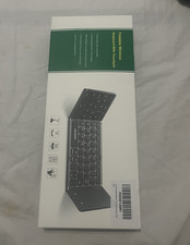 SAMSERS Foldable Bluetooth Keyboard w/ Built-In Touchpad, QWERTY English, Black