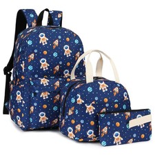Girls School Backpacks for Kids Teens, 3-in-1 School Bag Bookbags Set with Lu...