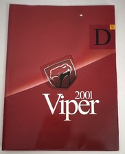 Dodge Viper 2001 Brochure Catalog Red Cover