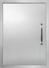 Outdoor Kitchen Doors 17W X 24H Inch Stainless Steel Doors, Access Door with Han