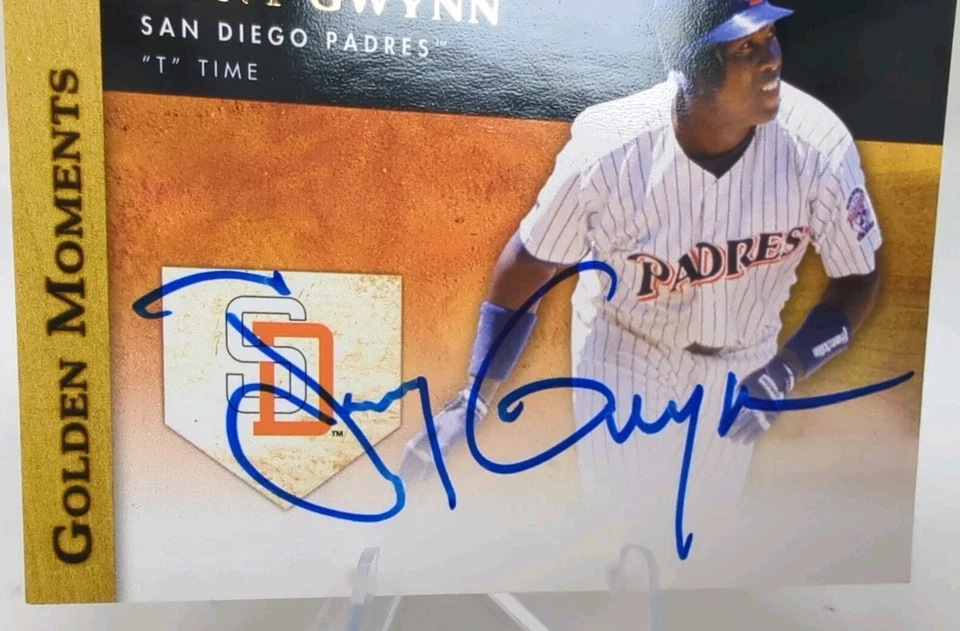 2012 Topps Golden Moments 托尼·格温签名卡签名亲笔签名名人堂教士 — 第 4/4 张图片