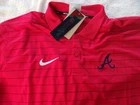 NWT Nike dri fit polo, red, Atlanta Braves, men's XL, polyester, MLB logo