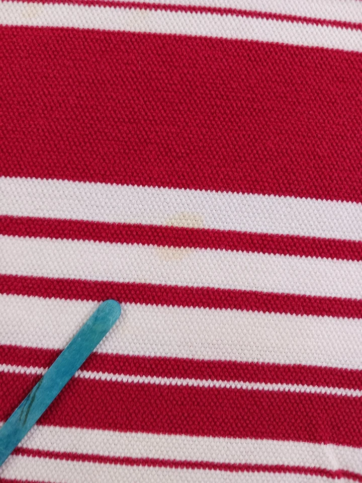 Camisa Polo Sun River XXL Para Hombre Manga Corta Rojo Blanco Rayas Algodón Foto 4 de 4