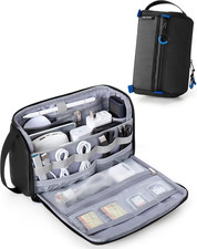 Smasrob Electronics Organizer Travel Case, Tech Bag Charger Pouch, Black