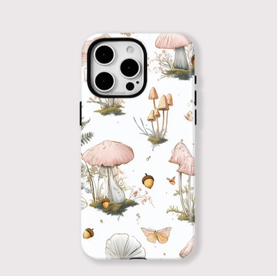 Süße Pilzwald Print Hülle iPhone 17 16 15 14 13 12 11 Pro Max Case