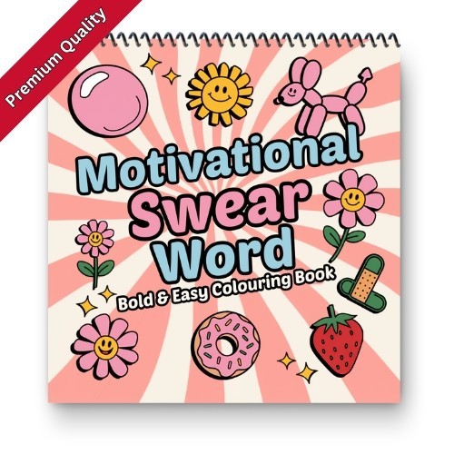 Bold and Easy Swear Word Colouring Book for Adults Teens Hilarious Funny Gift