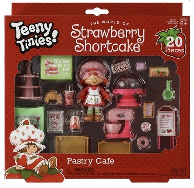 Teeny Tinies Strawberry Shortcake Pastry Cafe Playset 20 Pieces