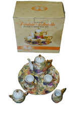 MINI TEA SET PORCELAIN 10 PIECE COLLECTABLE CLASSIC TREASURES RETIRED 2002