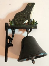 Cast Iron Dinner Bell Retro Farmhouse Doorbell Frog Shape Decor 5 “
