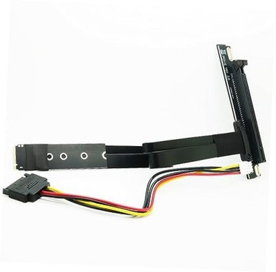 M.2 NGFF Key M to PCIe 16x Graphics Card Riser Adapter Card,Nvme 25CM PCIe3.0