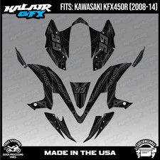 Graphics Kit for ATV Kawasaki KFX450R 2008-2014) Electron Series - SMOKE